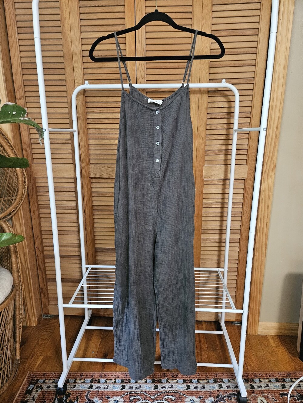 Boho Baggy Olive Green Fall Gauze Overalls